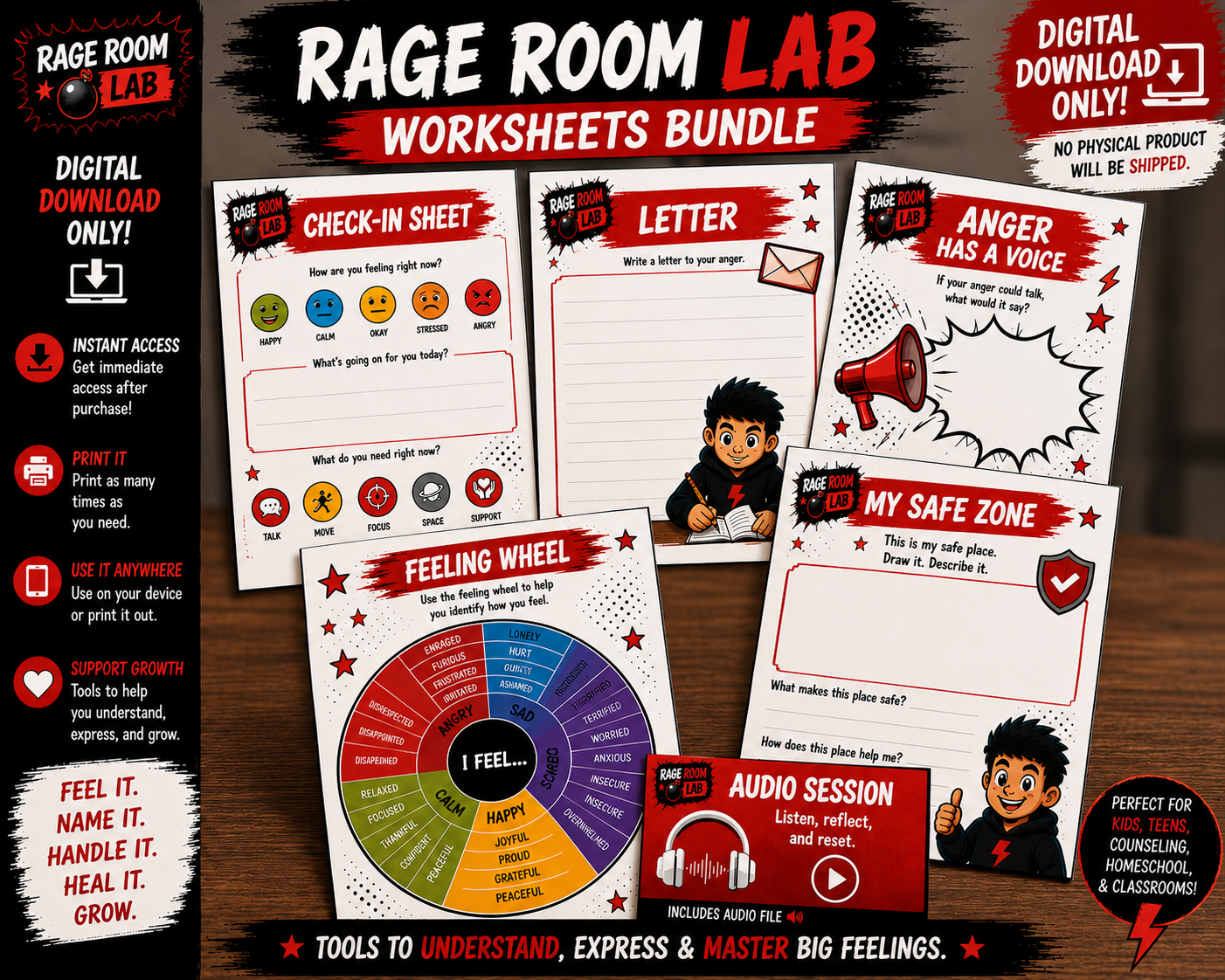 Rage Lab Worksheets /Audio Session